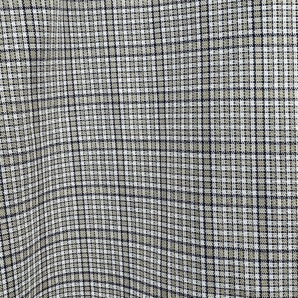 Ermenegildo Zegna Tan Blue Plaid Check Button Down Size S 39 15 1/2 - Picture 12 of 14